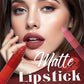 5-in-1 Fruit Velvet Matte Lipstick Set, Long-Lasting, Highly Pigmented, Moisturizing Lip Balm, Smooth Application for Soft lips