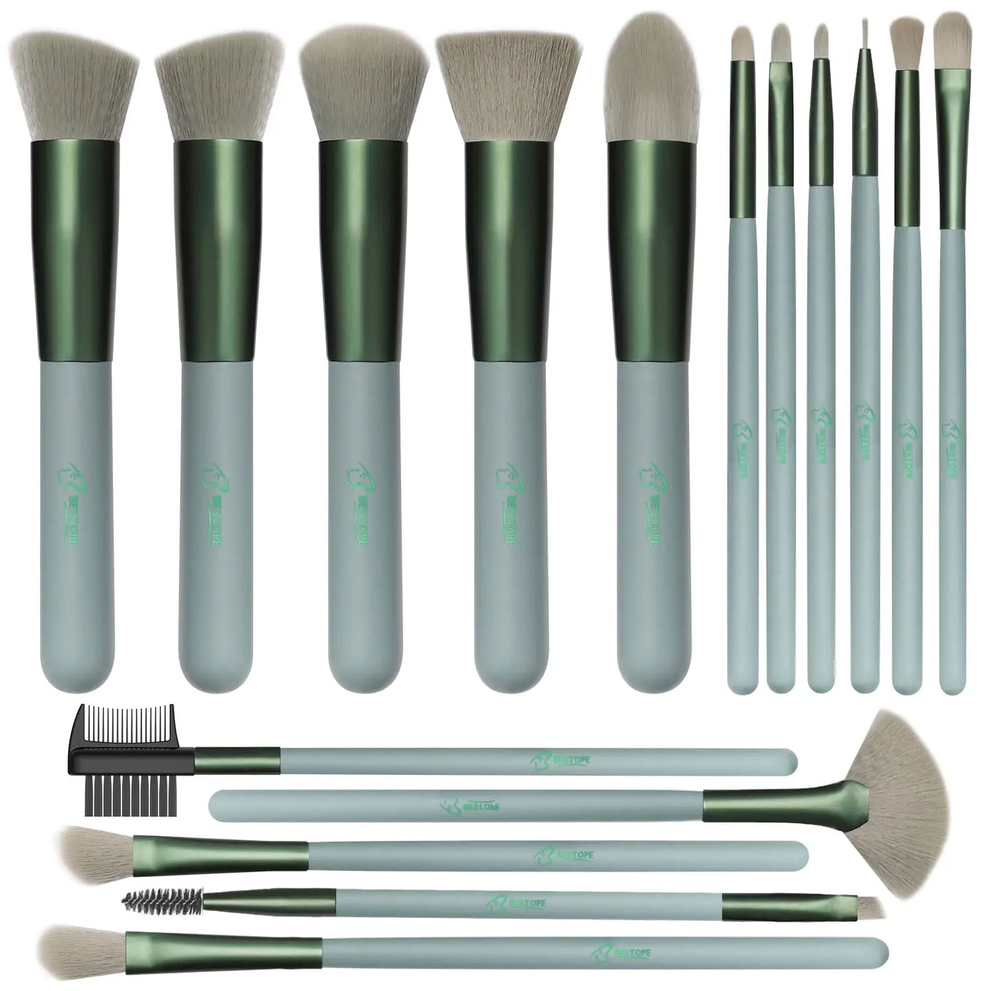 BESTOPE PRO Makeup Brushes Makeup Brush Set - 16 Pcs Premium Synthetic Foundation Concealers Eye Shadows Make Up Brushes set,Eye