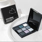 9-shade eyeshadow palette: Black Swan, Smoky, Dark Black, Grey Silver Glitter, Matte Finish, Long-lasting, and easy to color