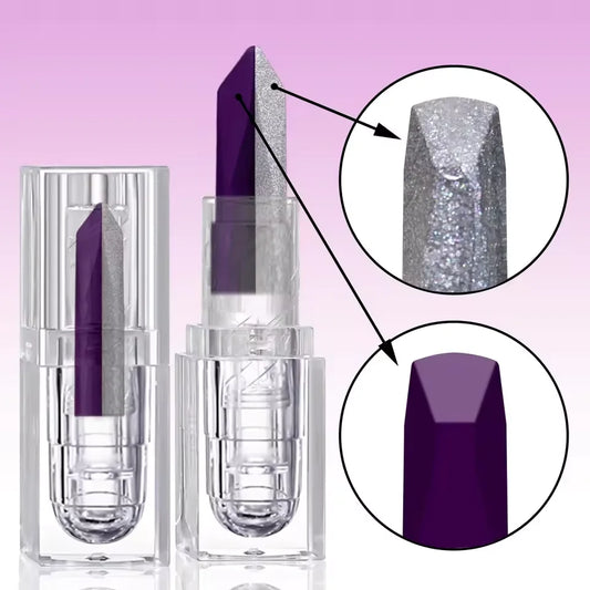 Two-color gradient mermaid lipstick - Sequins completed, moisturizing lipstick, smooth application technique