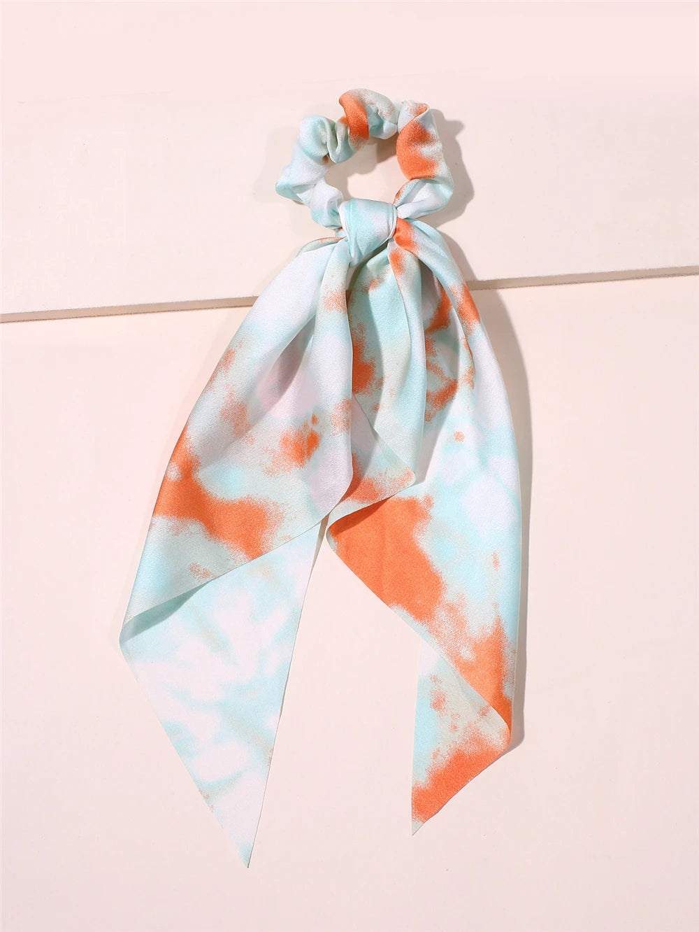 New Fashion Print Bow Scrunchies Hair Ribbon For Women Elastic Hair Band Girls Horsetail Hair Ties Hair Accessories