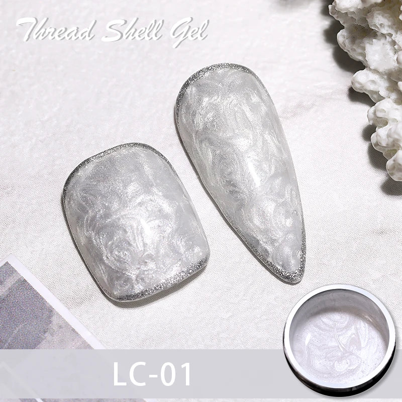 LILYCUTE Black White Spider Drawing Gel Nail Polish DIY Painting Outline Soak Off UV Gel Varnishes Wire Liner Nail Art Supplies