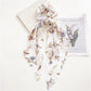New Fashion Print Bow Scrunchies Hair Ribbon For Women Elastic Hair Band Girls Horsetail Hair Ties Hair Accessories
