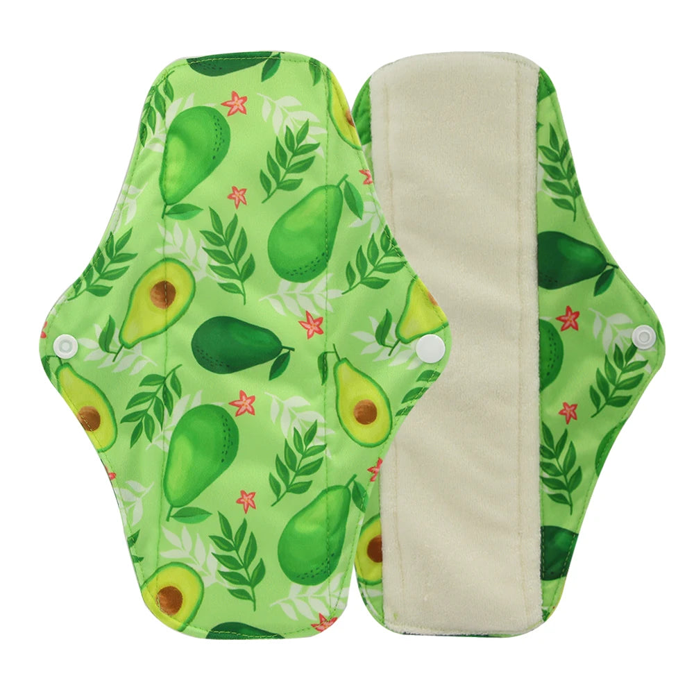 Sanitary Pads Organic Bamboo Charcoal Washable Menstrual Panty Liner Leakproof Cloth Towel Reusable Period Feminine Hygiene Pads