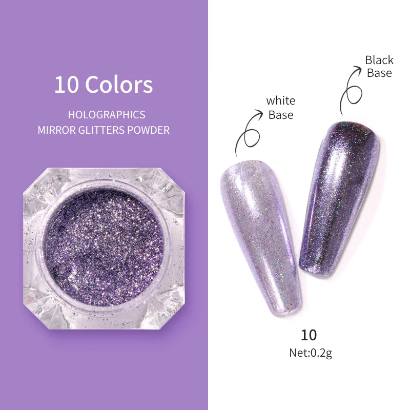 1Box Nail Metal Glitter Powder Metallic Colorful Dust Metal Effect Nail Glitter Gold Nail Art UV Gel Polish Flakes Dust