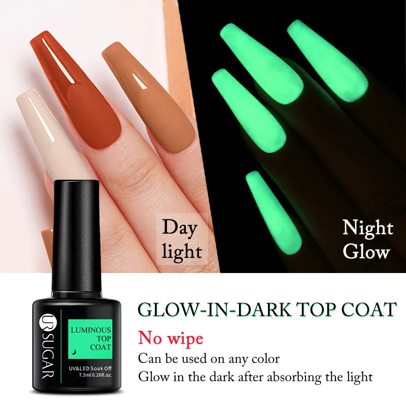 UR SUGAR 7/7.5ml Nude Glitter Color Nail Gel Polish Semi-permanent Varnish Soak Off Nail Art Base Top Coat UV LED Gel Manicure