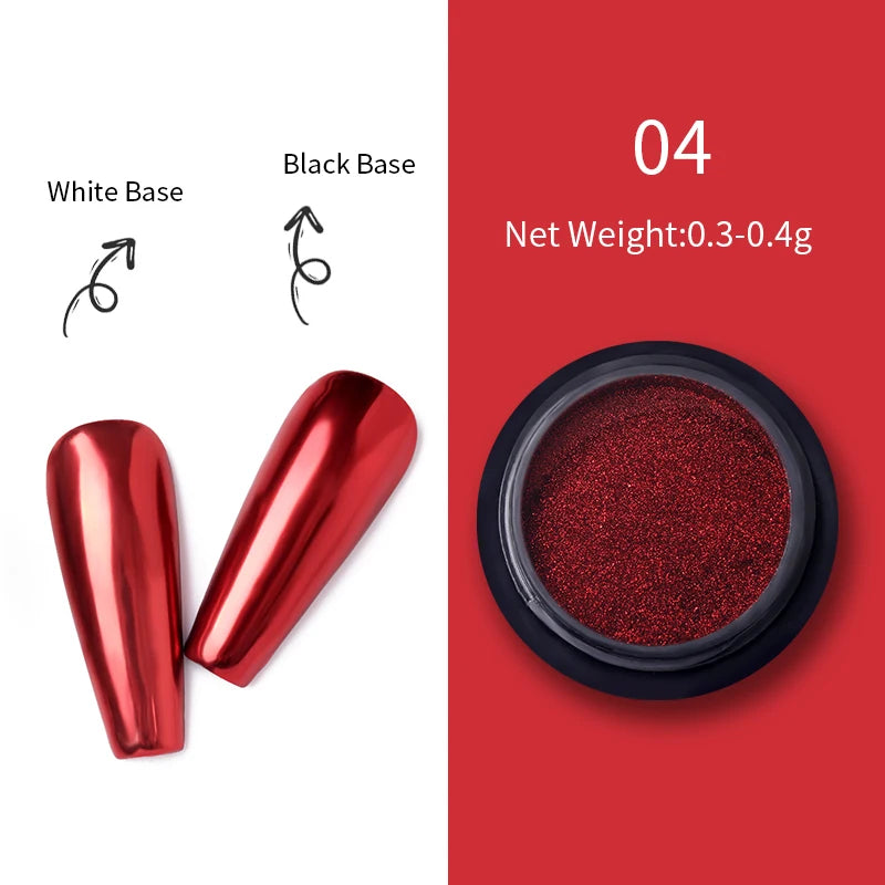 1Box Nail Metal Glitter Powder Metallic Colorful Dust Metal Effect Nail Glitter Gold Nail Art UV Gel Polish Flakes Dust