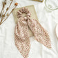 New Fashion Print Bow Scrunchies Hair Ribbon For Women Elastic Hair Band Girls Horsetail Hair Ties Hair Accessories