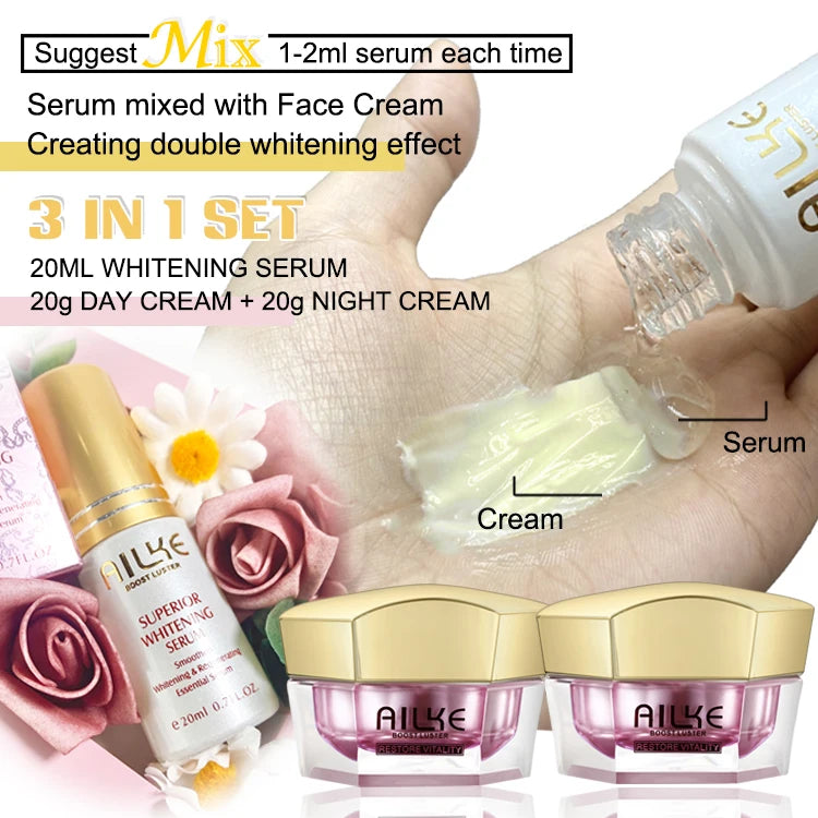 AILKE Lightening Face Cream, Antioxidant, Radiant Skin, Firming, With Sodium Hyaluronate, Clean Skin Facial Cream