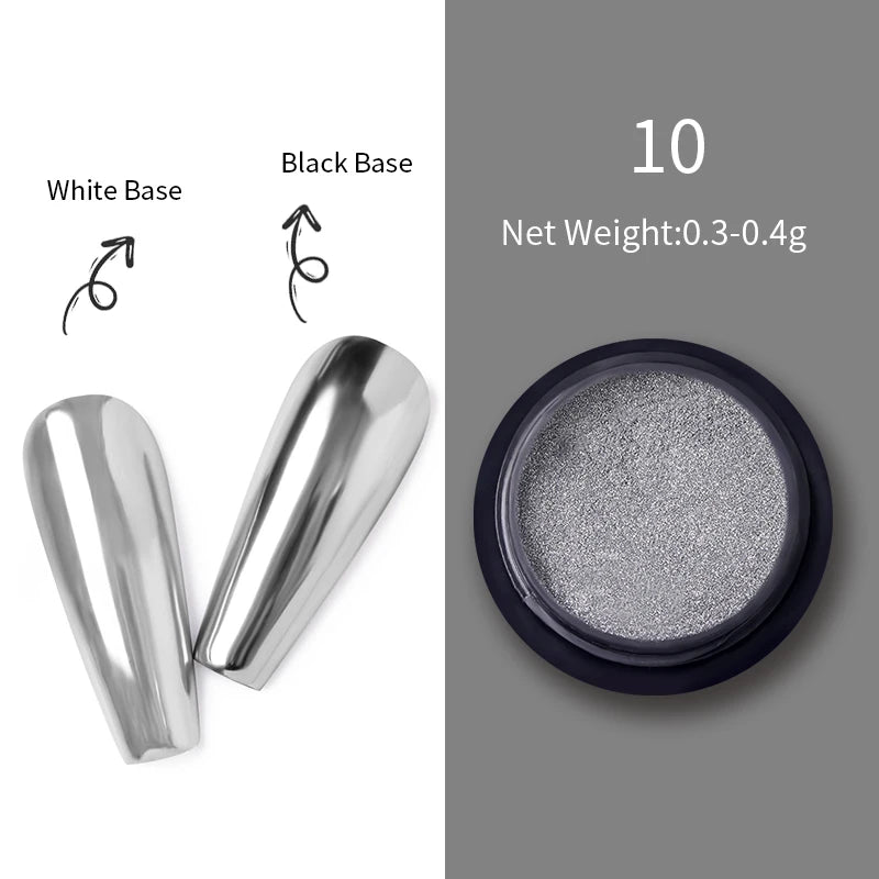 1Box Nail Metal Glitter Powder Metallic Colorful Dust Metal Effect Nail Glitter Gold Nail Art UV Gel Polish Flakes Dust