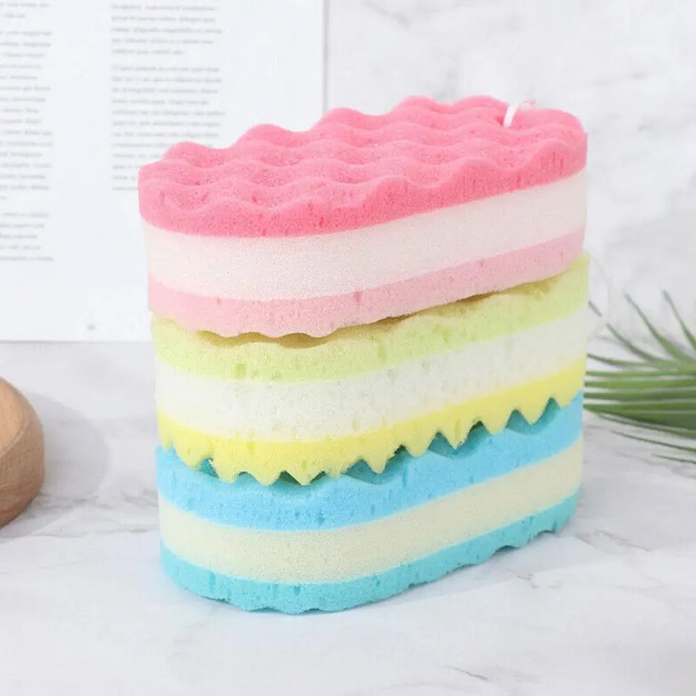 Three-layer Bath Sponge Body Brush Shower Skin Clean Massage Cleaning Shower Brush Skin Remover For Kids Adults