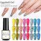 LILYCUTE 7ML Eggshell Gel Nail Polish White Black Material Semi Permanent Autumn Varnish With Any Color Gel Soak Off UV Manicure
