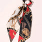 New Fashion Print Bow Scrunchies Hair Ribbon For Women Elastic Hair Band Girls Horsetail Hair Ties Hair Accessories