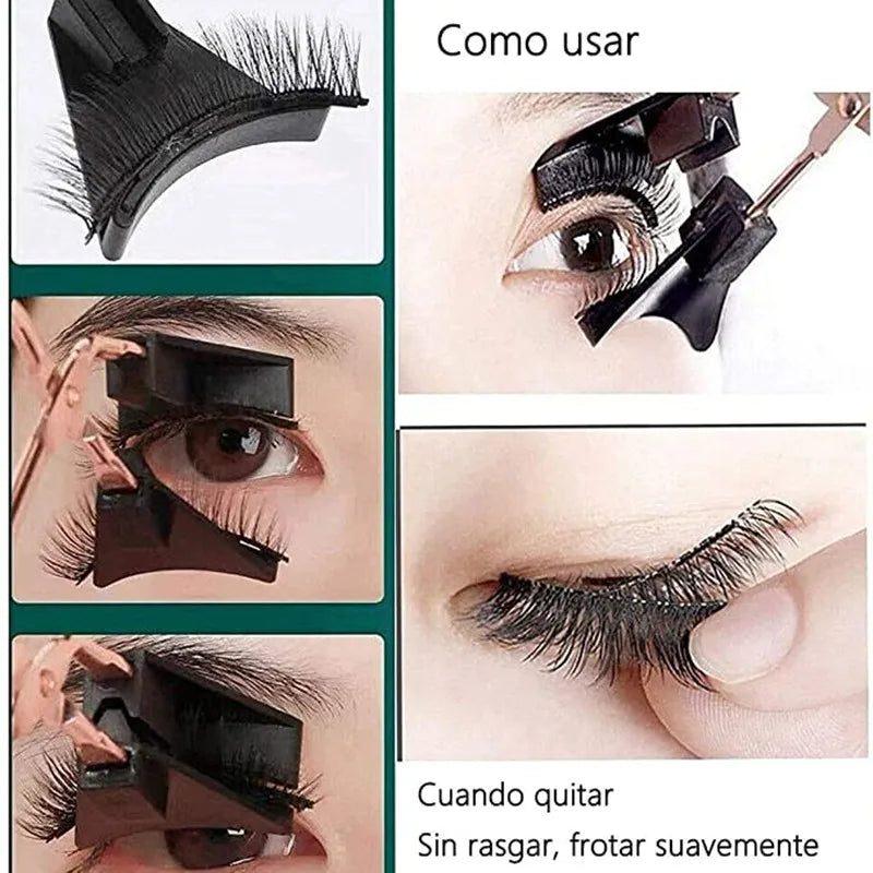 4 pairs 5 Magnets 3D Magnetic False Eyelashes Handmade Artificial Faux Cils Magnetic Natural Mink Eyelashes with Tweezers