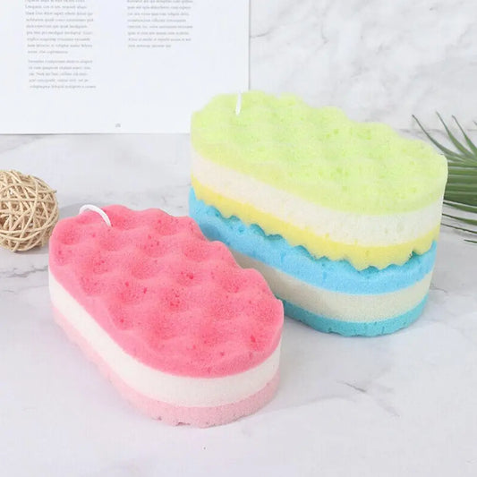 Three-layer Bath Sponge Body Brush Shower Skin Clean Massage Cleaning Shower Brush Skin Remover For Kids Adults