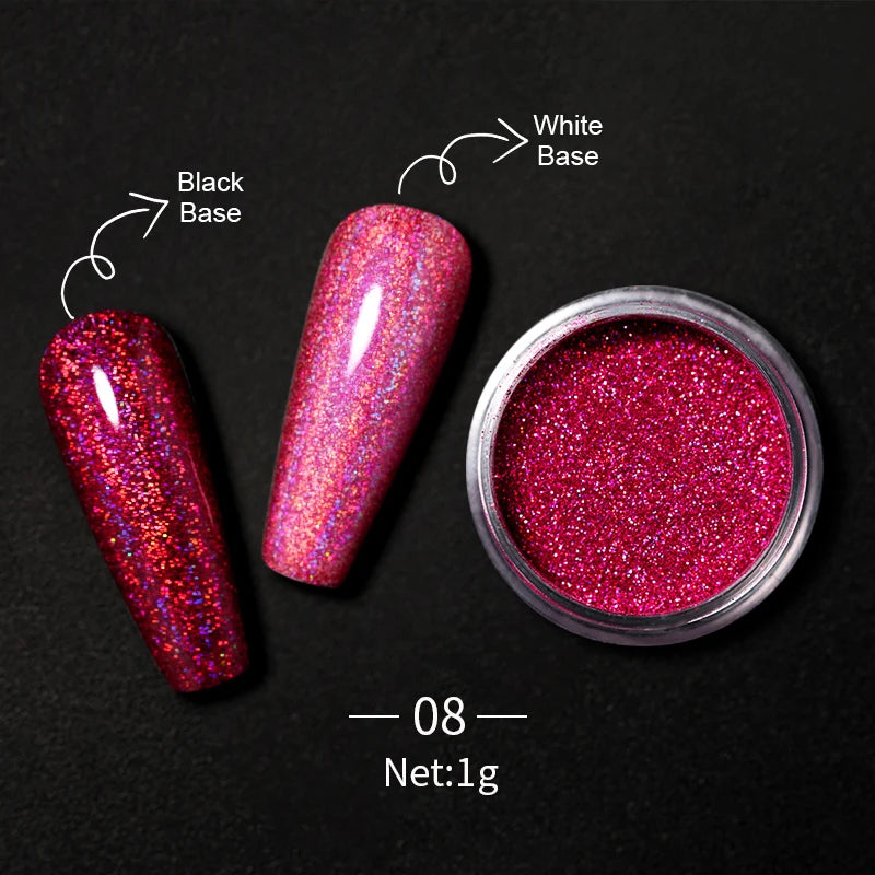 1Box Nail Metal Glitter Powder Metallic Colorful Dust Metal Effect Nail Glitter Gold Nail Art UV Gel Polish Flakes Dust