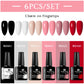 MSRUIOO 6Pcs/Set Colorful Gel Nail Polish Nail Supplies Semi Permanent Soak Off Nail Art Gel Varnish Manicure For Nails