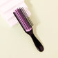1pcs 9-row wrinkle removal massage curly hair brush, detachable 9-row comb plastic wet hair brush