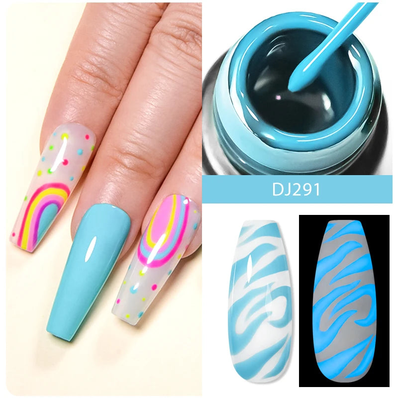 MEET ACROSS 5ml Sliver Metallic Liner Gel Nail Polish Super Bright Mirror Effect Painting Drawing Line Graffiti Stripe Nail Art