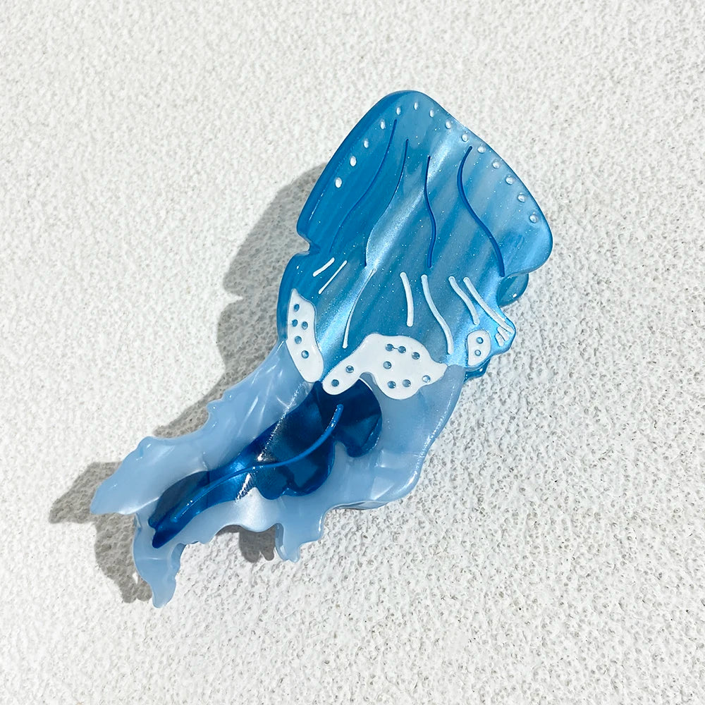 Creative Funny Acetate Tortoise Sturgeon Fish Shark Hairpin Oversize Marine Animal Barrettes Thick Hair Clip Claw Accessories