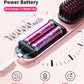 Cordless Hair Straightener Brush 10,000mAh Portable 300M Negative Ions for Frizz-Free Shine Fast Heating, Gift for Women
