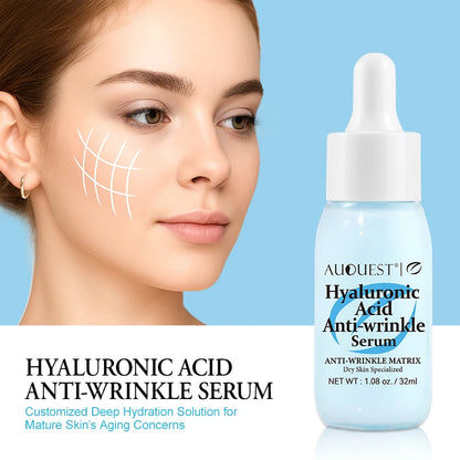 AUQUEST Hyaluronic Acid Anti-Wrinkle Face Serum Anti-Aging Lifting Firming Brightening for Glowing Skin Facial Care