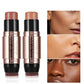 HANDAIYAN Double Head Highlighter Stick Natural Waterproof Silky Smooth Stereoscopic Nose Shadow Concealer Makeup
