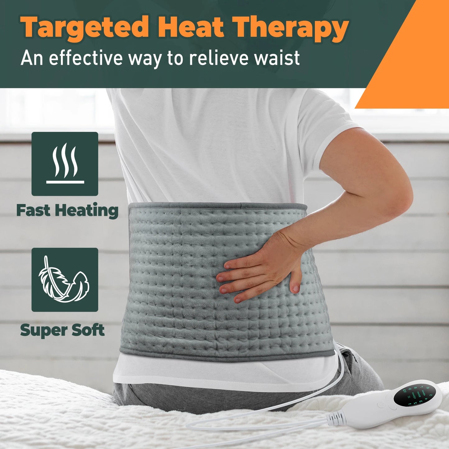 50*100cm Home Electric Heating Pad Back Shoulder Office Winter Warming Blanket 10 Heat Thermal Mat Abdomen Period Menstrual Belt