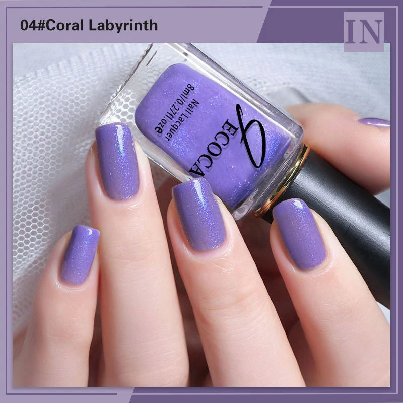 Laser Glitter Nail Polish Rainbow Nail Polish 8ml Laser Varnish Shining Glitter Nails 3-in-1 Water Based Nagel Nail Art Tools