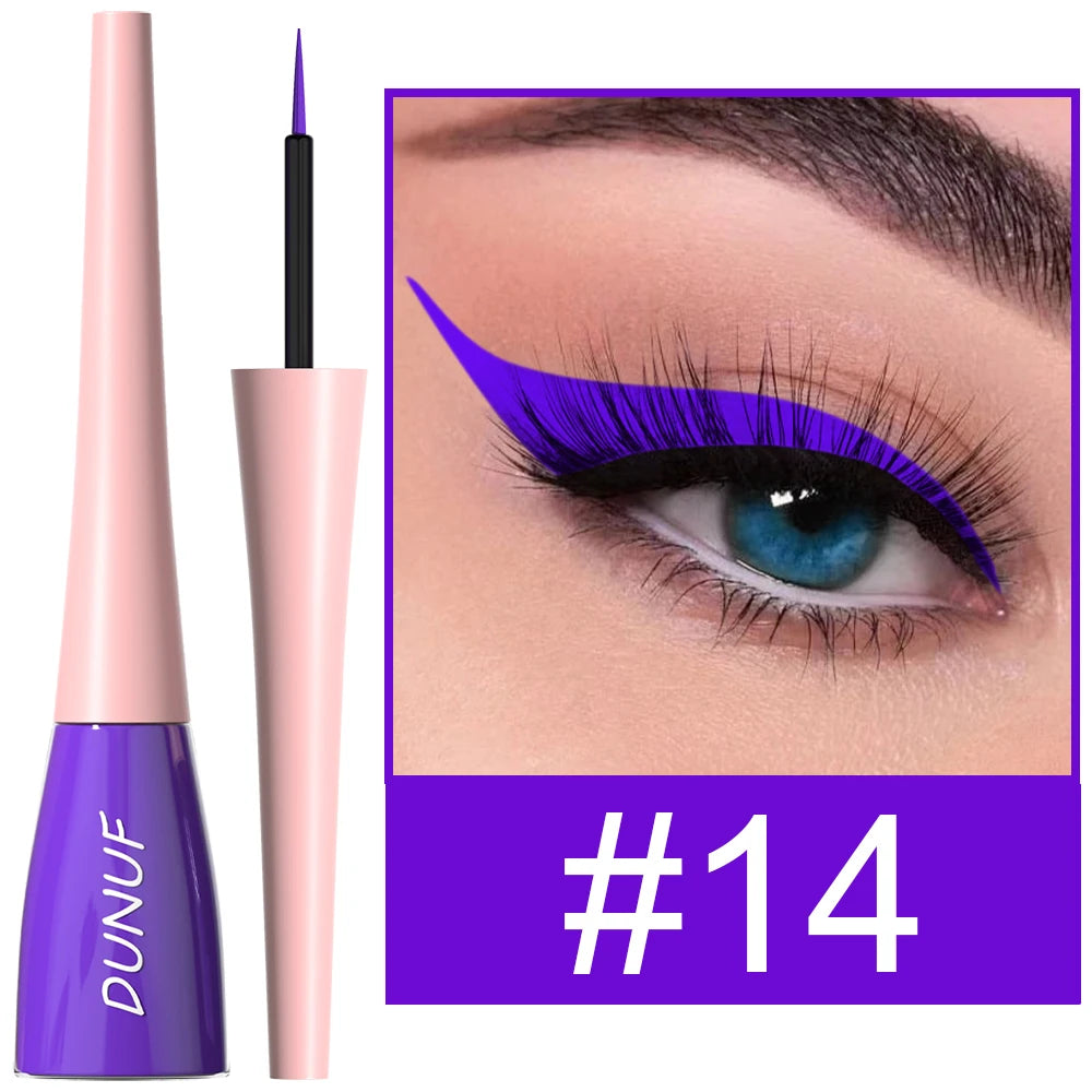 DUNUF 1 Pcs Waterproof Long-Wearing Liquid Eyeliner - Smudge-Resistant, Transfer-Proof, Perfect For Creating Dramatic Looks