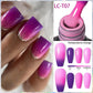 LILYCUTE 7ML Auroras Thermal Gel Nail Polish Nude Dark Purple Glitter Gradient Temperature Color Changing Nail Art Gel Varnishes
