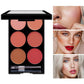 6-color blush and contouring all-in-one palette, pearlescent matte powder makeup palette