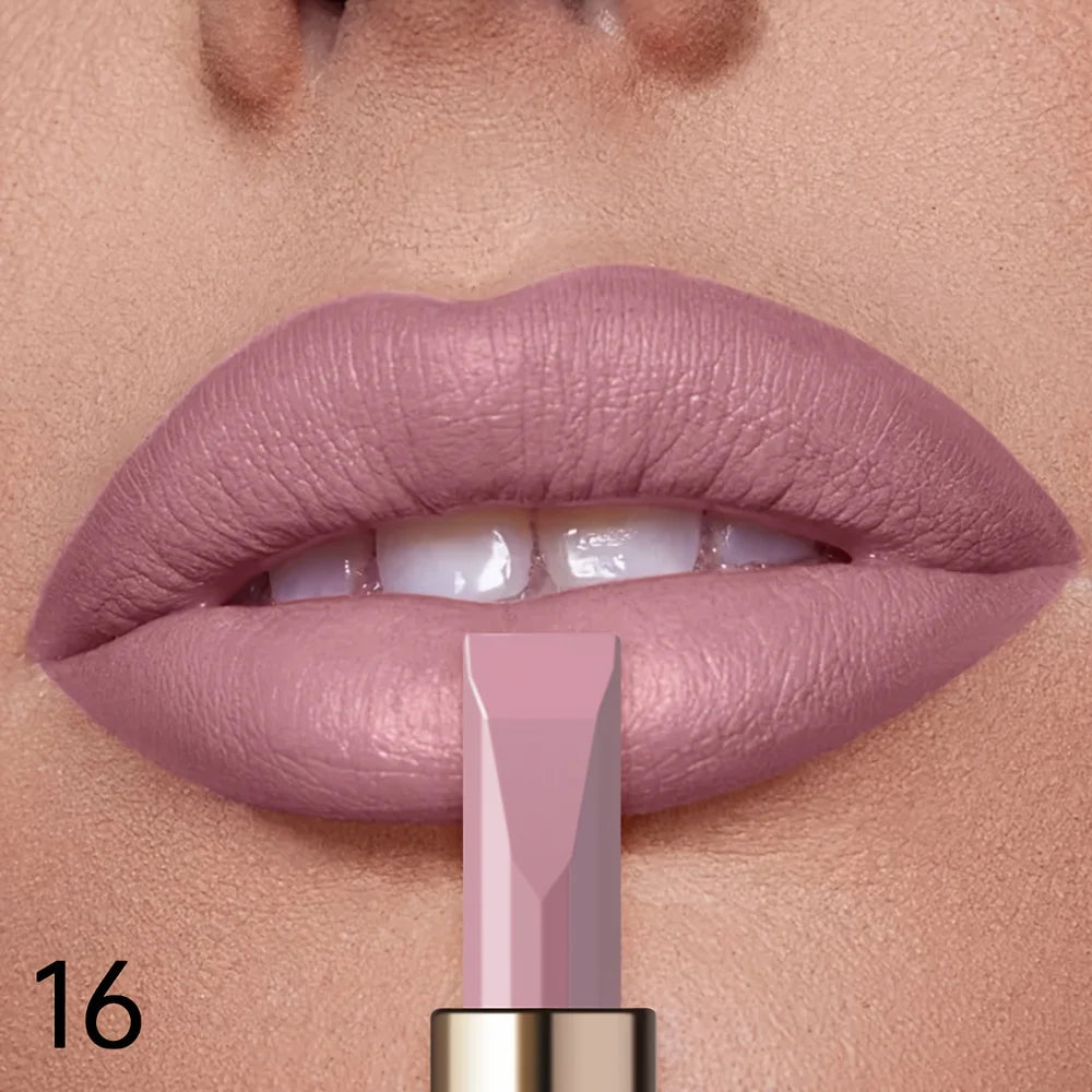 Matte Velvet Lipstick, Waterproof Long Lasting Lip Color, Sweat Resistant Silky Lip Makeup Gift for Women