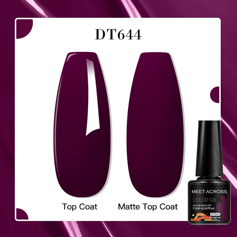 MEET ACROSS 7ml Golden Cat Magnetic Gel Nail Polish Dark Brown Red Green Christmas Nail Art Varnish Winter Autumn For Nails