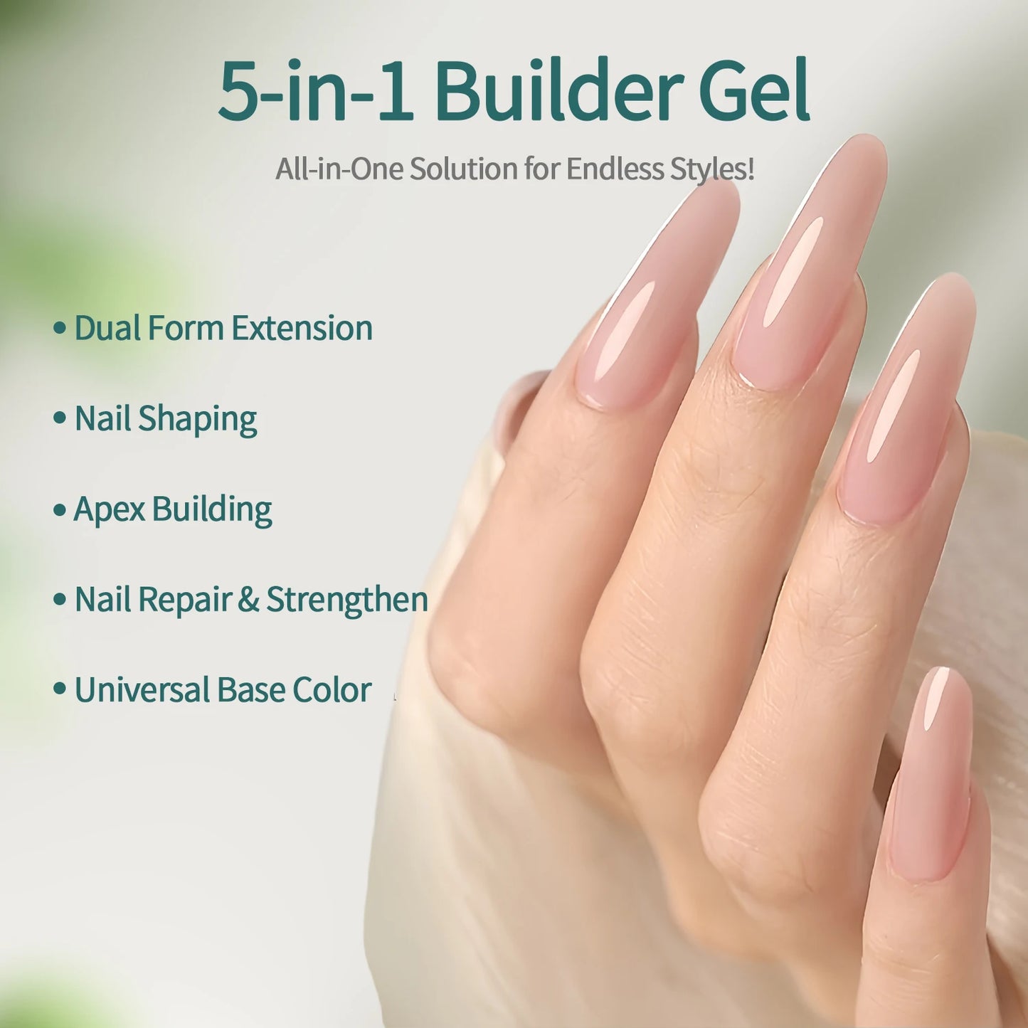 Nailpop 30/100g Hard Gel Milky Smooth UV Nail Gel for Quick Extension Long Lasting Soak Off Nail Builder Gel Nail Art Manicure