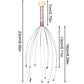 1PC Octopus Head Massager Stainless Steel Engraved Head Relaxer Brain Massage Claw Scalp Scratcher Itch Reliever Random Color