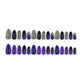 30pcs Gothic Purple Almond Press On Nails for Halloween Spider Wed Pattern Decor Fake nail tips Wearing Spicy Girls False Nails