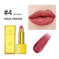 Shimmer Gold Lipstick Metallic Glitter Sexy Lipsticks Long Lasting Batom Waterproof Cosmetic Gold Brick Tube Design Gift 3.5g