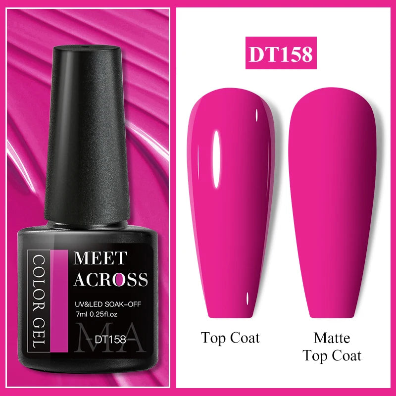 MEET ACROSS 5ml Sliver Metallic Liner Gel Nail Polish Super Bright Mirror Effect Painting Drawing Line Graffiti Stripe Nail Art