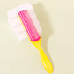 1pcs 9-row wrinkle removal massage curly hair brush, detachable 9-row comb plastic wet hair brush