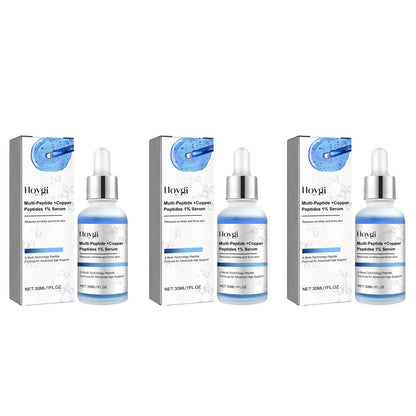 Blue Copper Peptide Serum Firming Fade Fine Lines Shrink Pores Skin Care Rejuvenation Smooth Brightening Spot Moisturizing Serum