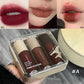 Velvet Matte Lip Gloss Makeup Vintage Red Brown Tones Soft High Pigment Lipstick Set Waterproof Red Brown Sweet Cool Lip Gloss