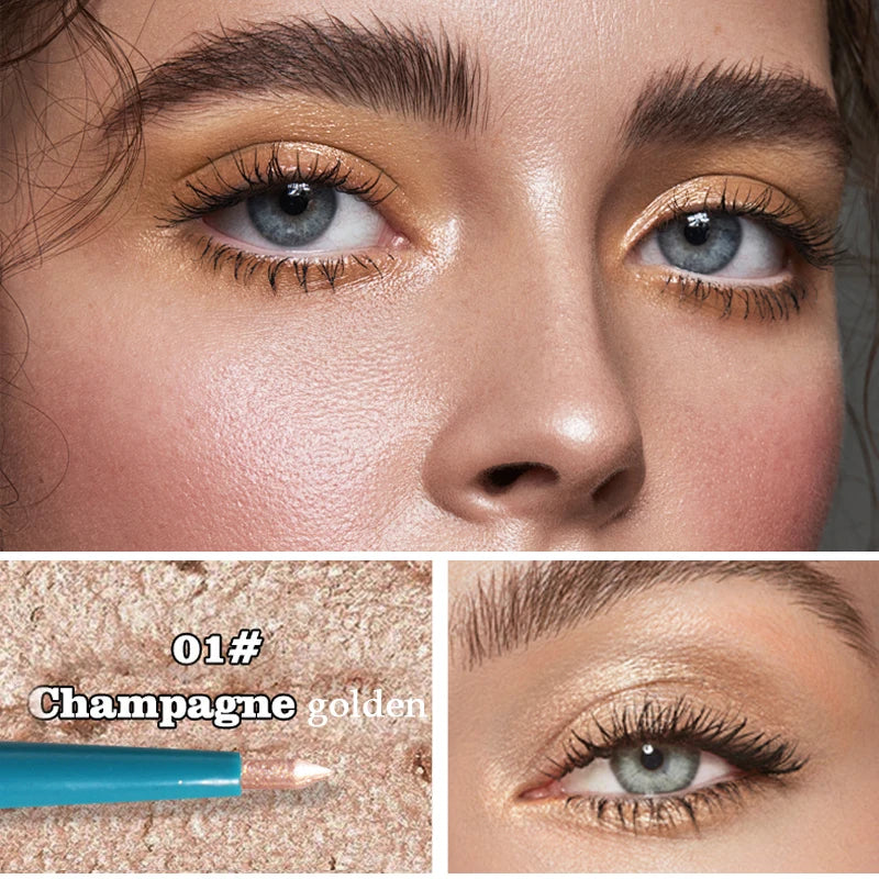 Multi color eye shadow stick, waterproof and sweat proof, shiny eye shadow stick, create bold eye makeup