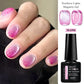 MEET ACROSS 7ml Porcelain White Cat Eye Gel Polish Holographic Glitter Magnetic Galactic Effect Gel Nail Polish Soak Off UV Gel
