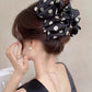 French Elegant Hair Claw Crabs For Women Polka Dot Fashion Bow Hair Clip Retro Head Shark Clip Luxury Hair Accessories