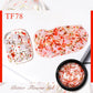 MEET ACROSS 5ml Pink Dried Flower Gel Nail Polish Natural Flower Fairy Nail Art Gel Soak Off UV LED Painting Varnishes For Nails