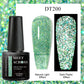 MEET ACROSS 7ml Reflective Glitter Gel Nail Polish Pink Green Purple Sparkling Soak Off UV Gel Polish for Manicure DIY Nail Art