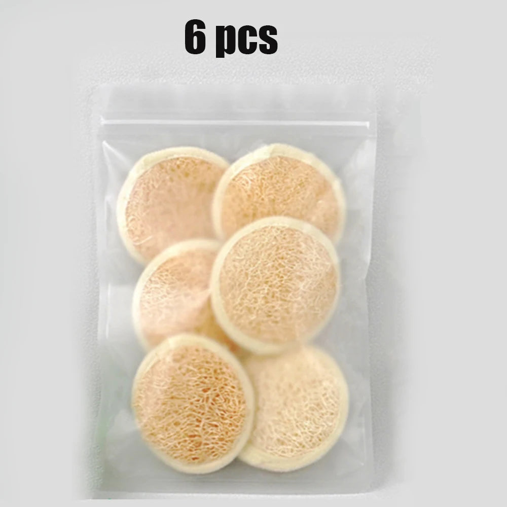3/6/10 PCS（ Natural loofah puff ）Face Wash Puff Face Wash Puff loofah Face Puff Cosmetic Puff Face Cleansing Natural loofah