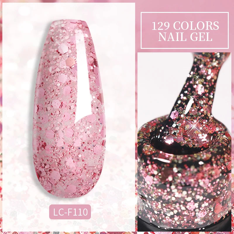 LILYCUTE 7ML Eggshell Gel Nail Polish White Black Material Semi Permanent Autumn Varnish With Any Color Gel Soak Off UV Manicure