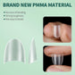 NAILPOP 150pcs Half Cover Short Fake Nail Tips Full Cover 15 Sizes for Nail Extension No C Curve False Nails Art Home DIY Salon